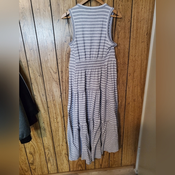 NWOT LUCKY BRAND Ruched Striped Maxi Dress - XL - Picture 7 of 8